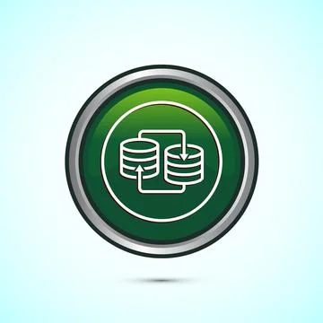 Data exchange icon design illustration, Data transfer sign for apps and web.. Illustrazione stock