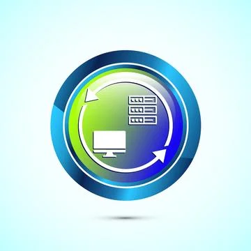 Data exchange icon design illustration, Data transfer sign for apps and web.. イラスト素材