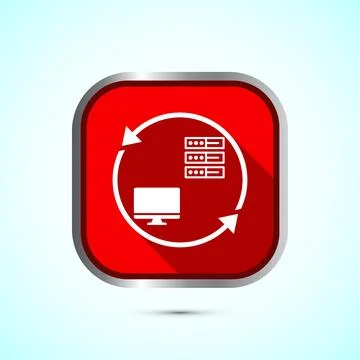 Data exchange icon design illustration, Data transfer sign for apps and web.. Stock Illustration