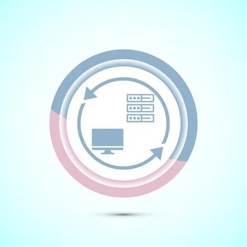 Data exchange icon design illustration, Data transfer sign for apps and web.. 库存插图
