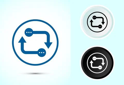 Data exchange icon design illustration, Data transfer sign for apps and web.. Stock Illustration