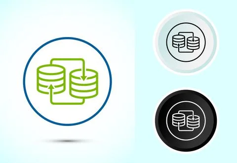 Data exchange icon design illustration, Data transfer sign for apps and web.. Stock Illustration
