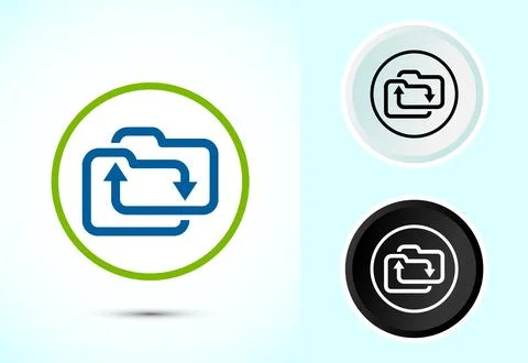 Data exchange icon design illustration, Data transfer sign for apps and web.. Illustrazione stock