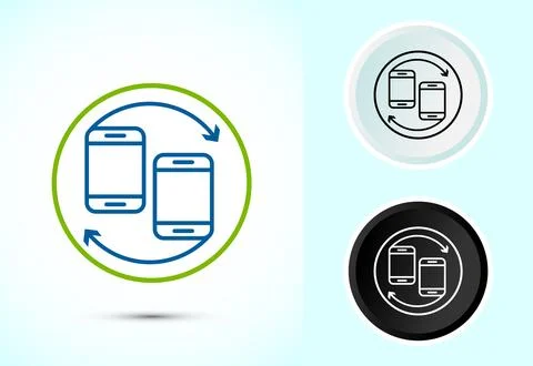 Data exchange icon design illustration, Data transfer sign for apps and web.. Illustrazione stock