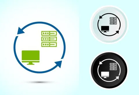 Data exchange icon design illustration, Data transfer sign for apps and web.. Stockillustratie