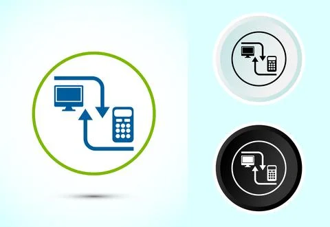 Data exchange icon design illustration, Data transfer sign for apps and web.. Stock Illustration