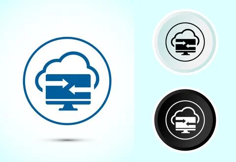 Data exchange icon design illustration, Data transfer sign for apps and web.. 库存插图