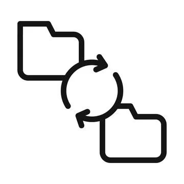 Data exchange icon mark in filled style Illustrazione stock