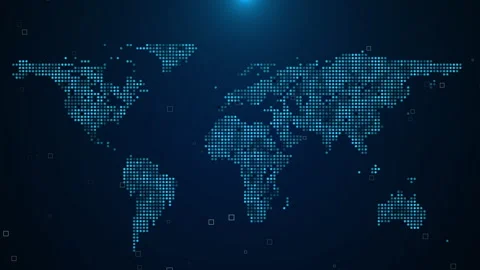 Data Exchange Metaverse Virtual Technology Worldwide Business Stock Footage 347051540