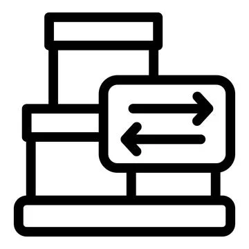 Data exchange platform managing big data flow Illustrazione stock
