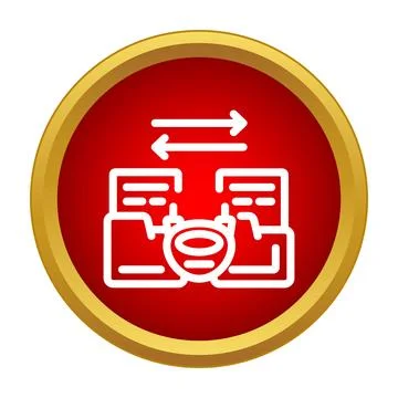 Data exchange process icon for file transfer イラスト素材
