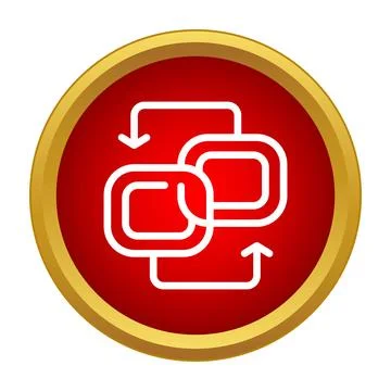 Data exchange process workflow syncing information icon Stock Illustration