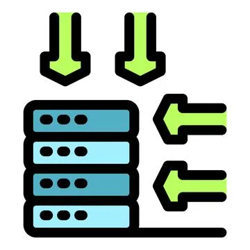 Data exchange with server, downloading and uploading information 스톡 일러스트