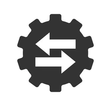 Data Exchange Symbol for Settings, Transfer and Communication Stock-Illustration