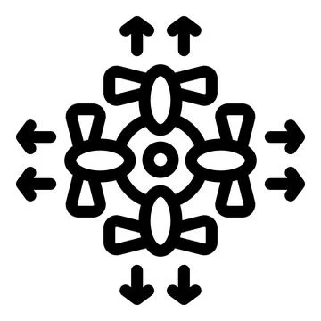 Data exchange system with arrows pointing in and out Illustrazione stock