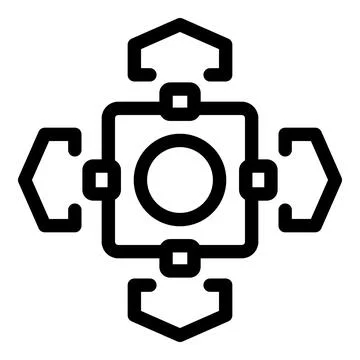 Data exchange system connecting to multiple devices icon 库存插图
