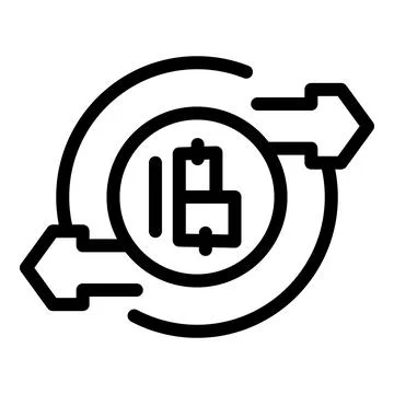 Data exchange system integrating business processes icon Stockillustratie