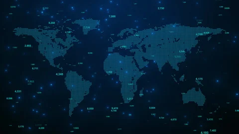 Data Exchanges Network Metaverse International Digital Global Networking Stock Footage 348192130