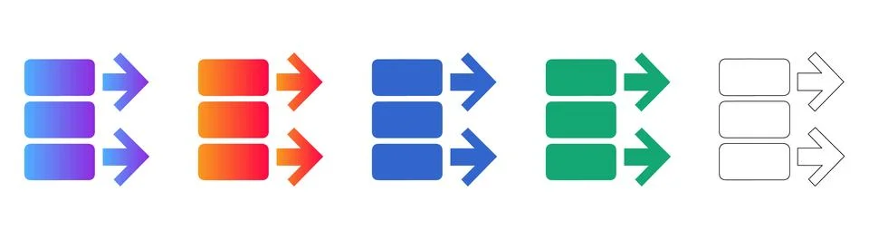 Data Export and Transfer Icons 스톡 일러스트