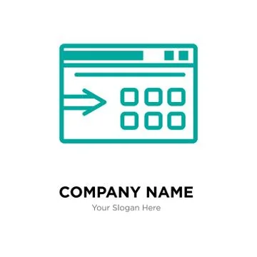 Data export with an arrow company logo design template Stock Illustration