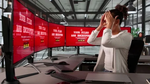 Data Extortion: Cyber Security Lawyer Malware Stock Footage 317868997