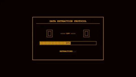 Data extraction protocol progress bar loading animation Stock-Footage 347013371