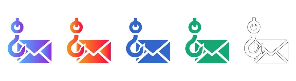 Data Extraction Service Icon Set Stock Illustration