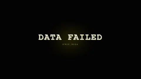 Data Failed Glitch Screen with Error Message and Warning Symbol Stock Footage 331568230