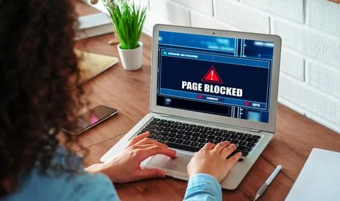 Data Failure computer Page Blocked Browsing Connection Data Failure Computi.. Stock Photos