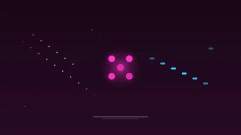 Data feeding neural network processing fuchsia concept loop Stock Footage 342615582