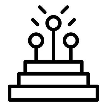 Data fiber icon outline vector. Optic cable Stock Illustration