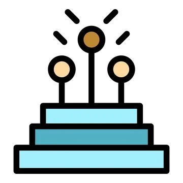Data fiber icon vector flat Stock Illustration