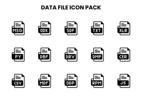 Data File DuoTone Bundle Icons Pack Ilustración de archivo
