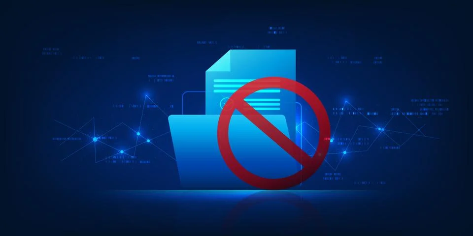 Data File Error Technology Background, Digital Storage Failure and System E.. Stock Illustration