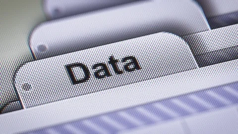 "Data" on The File. Video stock 73484169