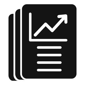 Data file graph icon simple . Document report Illustrazione stock