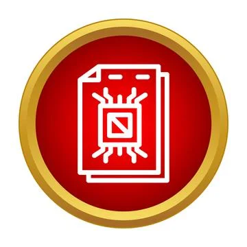 Data file processing error icon in red circle Illustrazione stock