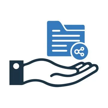 Data, file, share icon. Simple editable vector design isolated on a white b.. Stock Illustration