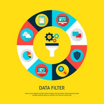 Data Filter Concept Stock Illustration