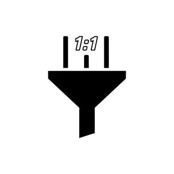 Data Filter Funnel and Processing Icon 库存插图