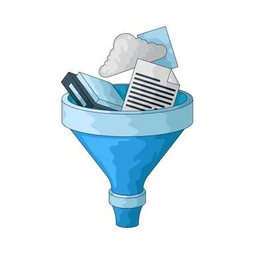 Data Filter illustration 스톡 일러스트