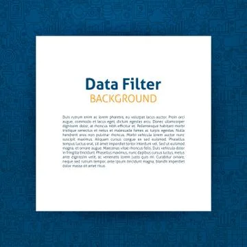 Data Filter Paper Template Stock Illustration
