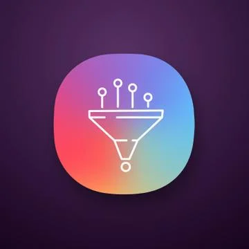 Data filtering and structuring system app icon イラスト素材