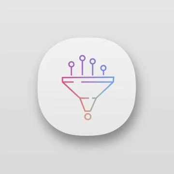 Data filtering and structuring system app icon イラスト素材