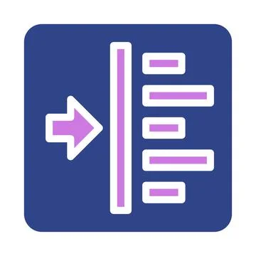 Data Filtering Icon with Arrow and Bar Chart Elements Illustrazione stock
