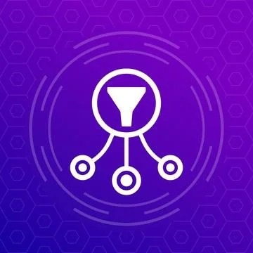 Data filtering icon for web and apps イラスト素材