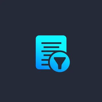 Data filtering icon for web イラスト素材