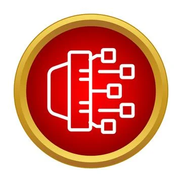 Data filtering process creating new connections icon 库存插图