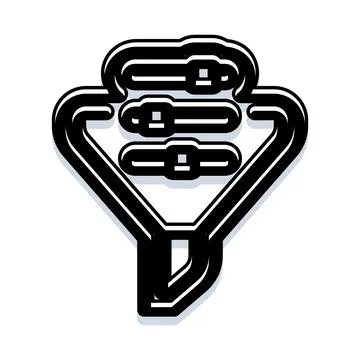 Data filtering process icon with adjustment sliders Stock Illustration