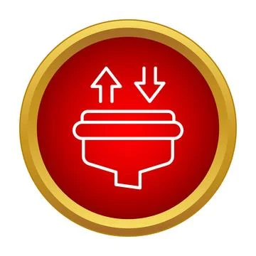 Data filtering process icon with up and down arrows Stock Illustration
